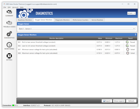 Скриншот программы OBD Auto Doctor 11
