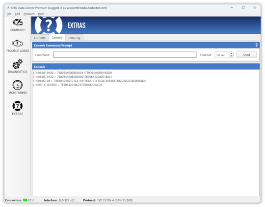 Скриншот программы OBD Auto Doctor 16