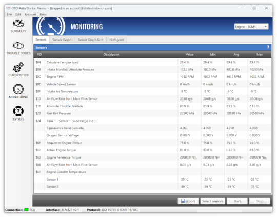 Скриншот программы OBD Auto Doctor 6